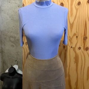 Periwinkle Mock Neck T, Keylargo XS